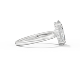 Hailey Bieber – Inspired 4.30 Carat Oval Cut Hidden Halo Moissanite