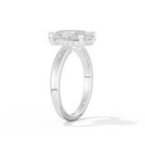 Hailey Bieber – Inspired 4.30 Carat Oval Cut Hidden Halo Moissanite