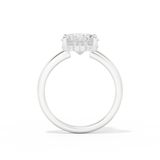 Hailey Bieber – Inspired 4.30 Carat Oval Cut Hidden Halo Moissanite