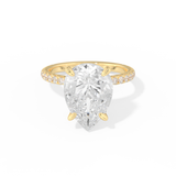 Adele – Inspired 5.0 Carat Pear Cut Pave Moissanite