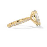 Adele – Inspired 5.0 Carat Pear Cut Pave Moissanite