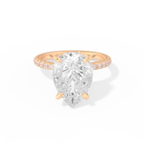 Adele – Inspired 5.0 Carat Pear Cut Pave Moissanite