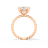 Adele – Inspired 5.0 Carat Pear Cut Pave Moissanite