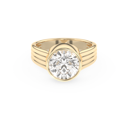 Emma Roberts – Inspired 2.50 Carat Round Cut Bezel Moissanite