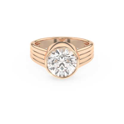 Emma Roberts – Inspired 2.50 Carat Round Cut Bezel Moissanite