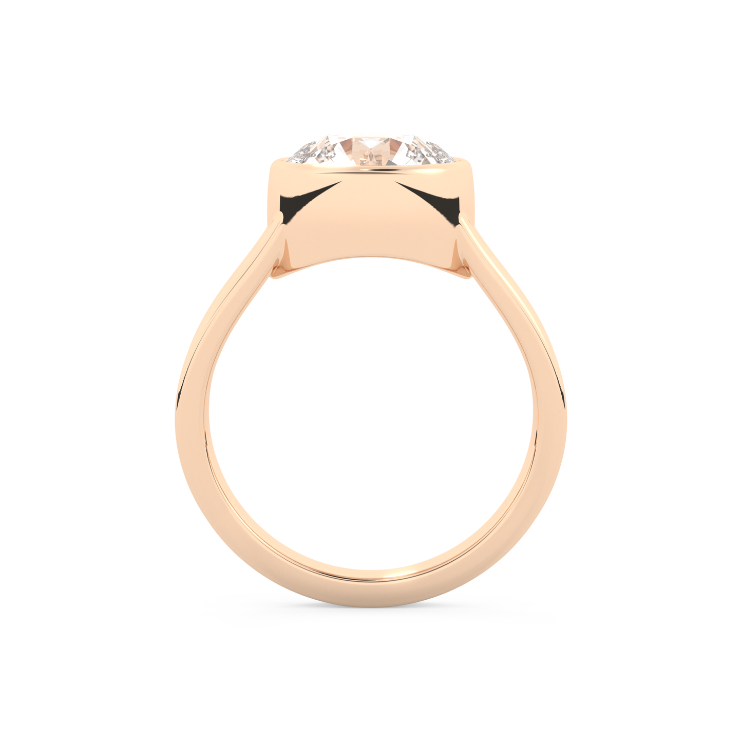 Emma Roberts – Inspired 2.50 Carat Round Cut Bezel Moissanite