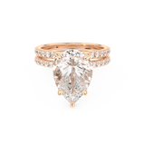 Sophie Turner – Inspired 5.0 Carat Pear Cut Double Pave Moissanite