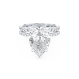 Sophie Turner – Inspired 5.0 Carat Pear Cut Double Pave Moissanite