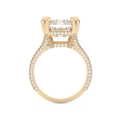 Beyoncé – Inspired 7.0 Carat Emerald Cut Split Shank Moissanite