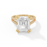 Beyoncé – Inspired 7.0 Carat Emerald Cut Split Shank Moissanite