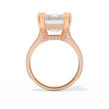 Beyoncé – Inspired 7.0 Carat Emerald Cut Split Shank Moissanite