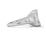 Beyoncé – Inspired 7.0 Carat Emerald Cut Split Shank Moissanite