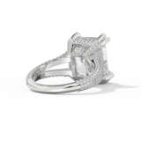 Beyoncé – Inspired 7.0 Carat Emerald Cut Split Shank Moissanite