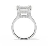 Beyoncé – Inspired 7.0 Carat Emerald Cut Split Shank Moissanite