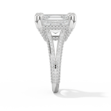 Beyoncé – Inspired 7.0 Carat Emerald Cut Split Shank Moissanite
