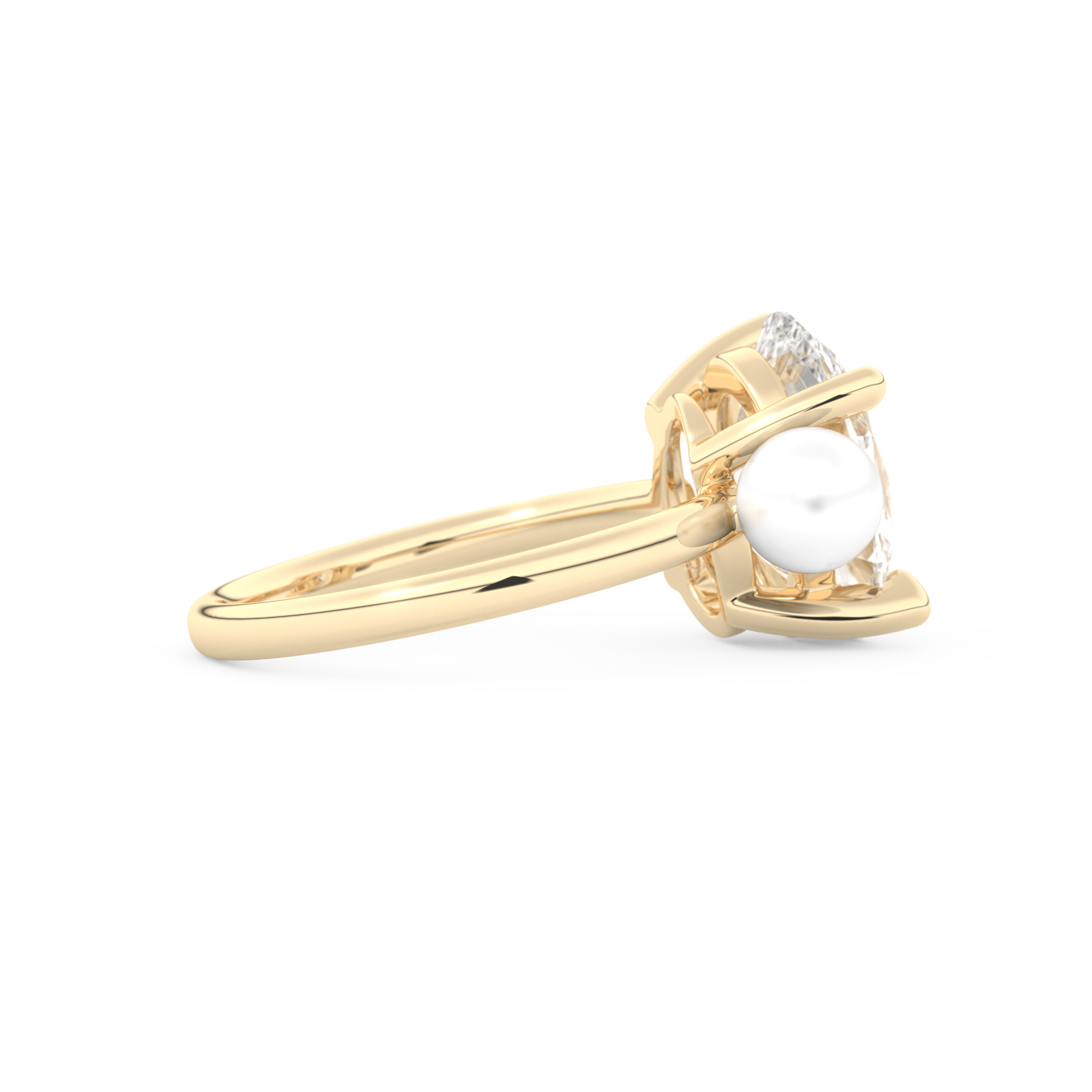 Ariana Grande – Inspired 4.0 Carat Oval & Pearl Cut Two Stone Moissanite 8