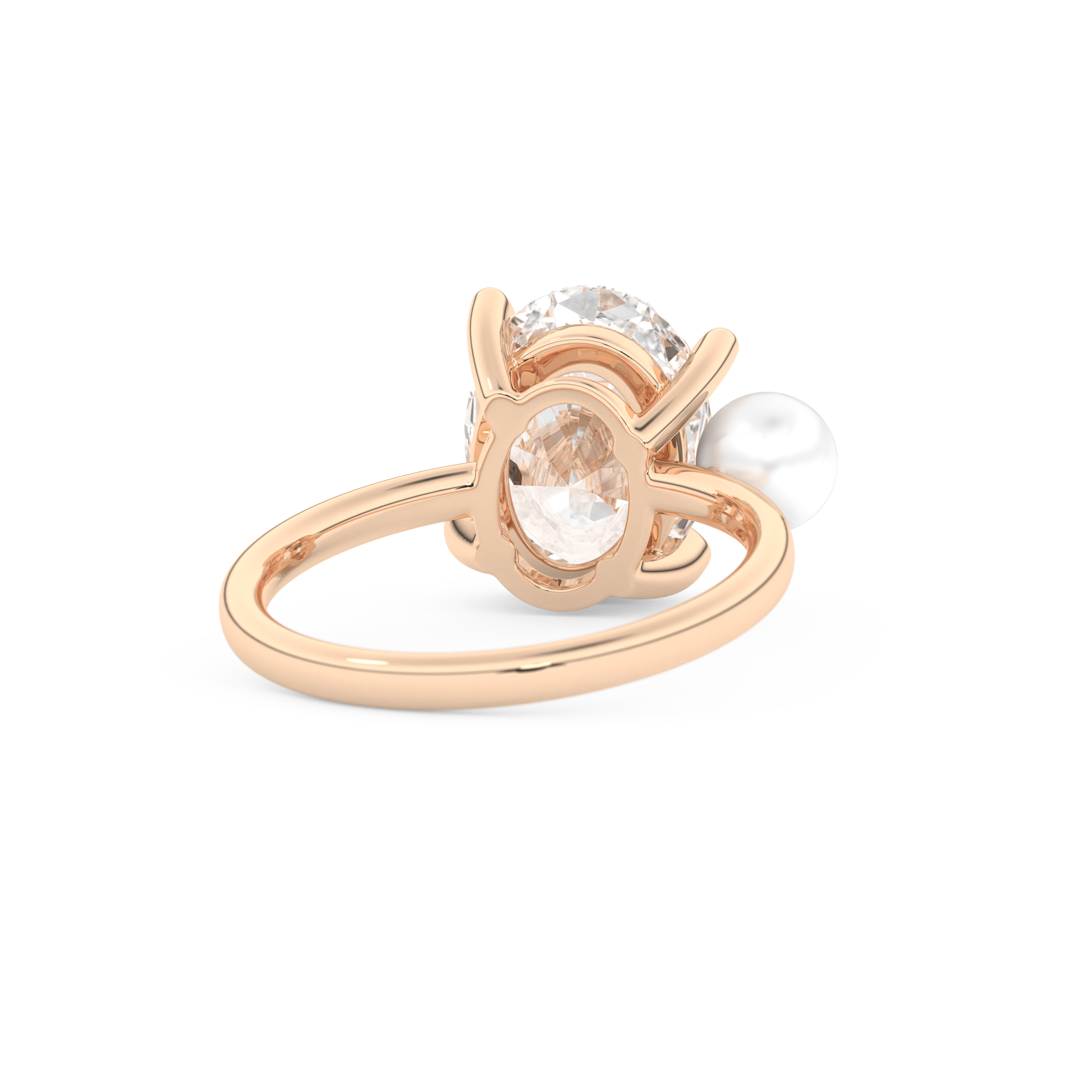 Ariana Grande – Inspired 4.0 Carat Oval & Pearl Cut Two Stone Moissanite 15