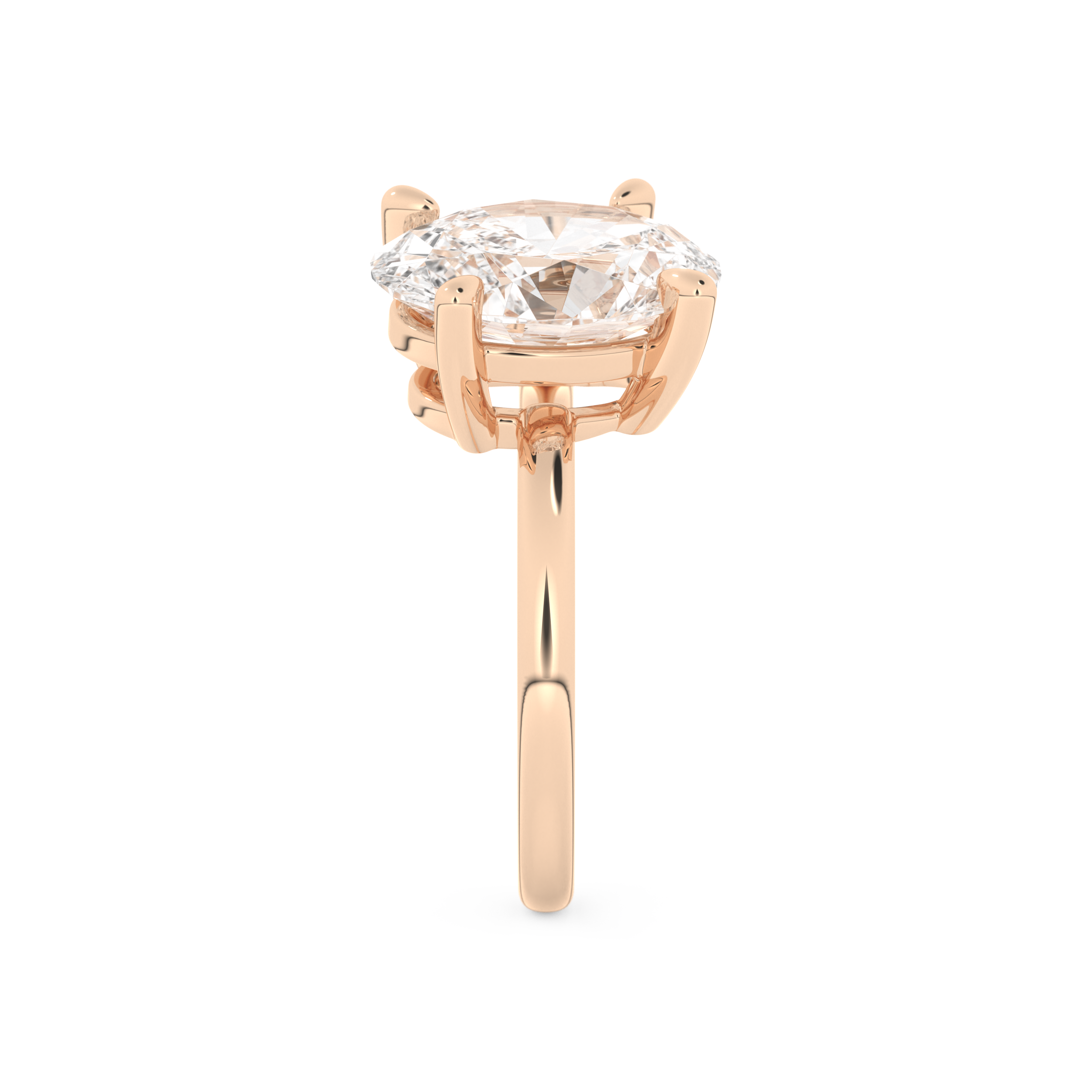 Ariana Grande – Inspired 4.0 Carat Oval & Pearl Cut Two Stone Moissanite 18