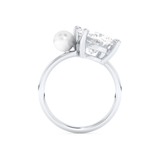 Ariana Grande – Inspired 4.0 Carat Oval & Pearl Cut Two Stone Moissanite 5
