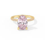 Blake Lively – Inspired 4.0 Carat Oval Cut Pave Moissanite