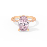 Blake Lively – Inspired 4.0 Carat Oval Cut Pave Moissanite