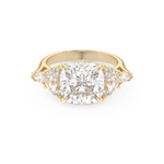 Ciara – Inspired 4.25 Carat Cushion Cut Five Stones Moissanite 7