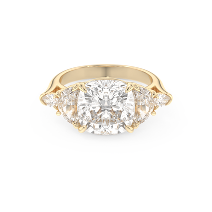 Ciara – Inspired 4.25 Carat Cushion Cut Five Stones Moissanite