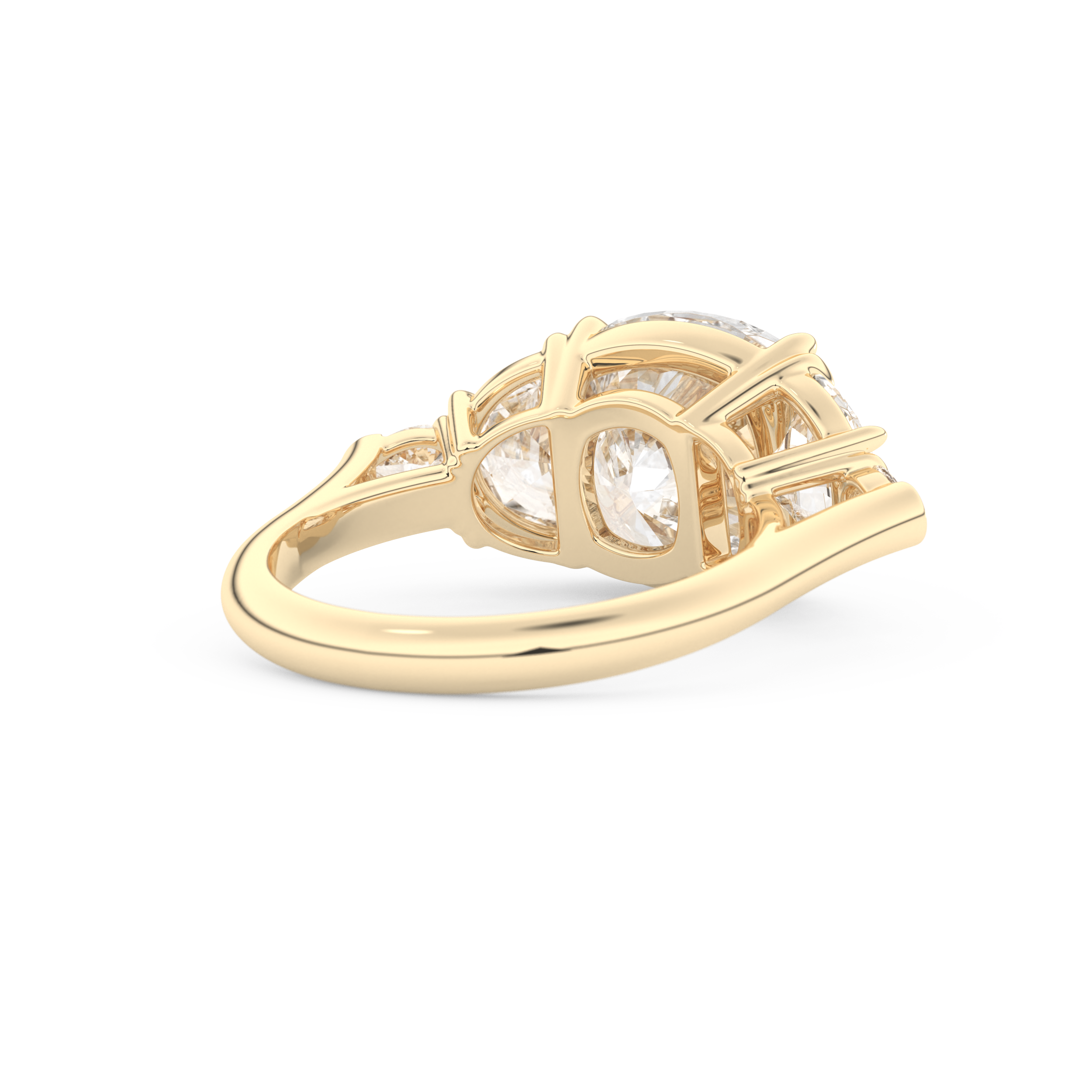 Ciara – Inspired 4.25 Carat Cushion Cut Five Stones Moissanite 9