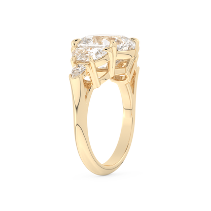 Ciara – Inspired 4.25 Carat Cushion Cut Five Stones Moissanite