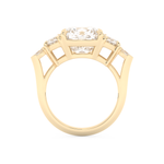 Ciara – Inspired 4.25 Carat Cushion Cut Five Stones Moissanite 11
