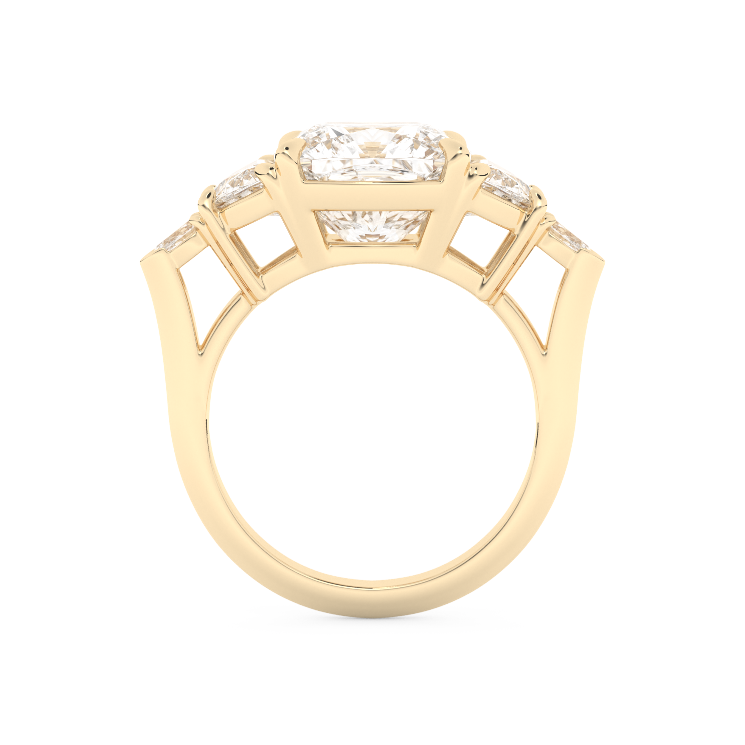 Ciara – Inspired 4.25 Carat Cushion Cut Five Stones Moissanite 11