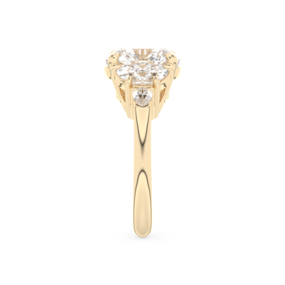 Ciara – Inspired 4.25 Carat Cushion Cut Five Stones Moissanite