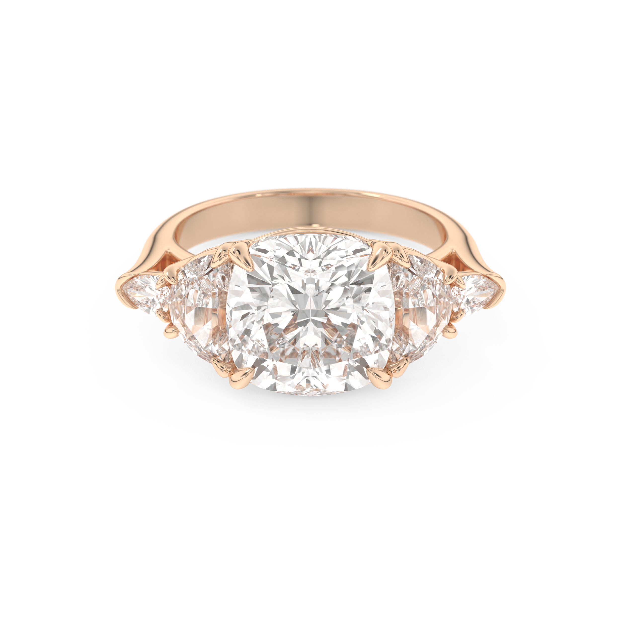 Ciara – Inspired 4.25 Carat Cushion Cut Five Stones Moissanite 13