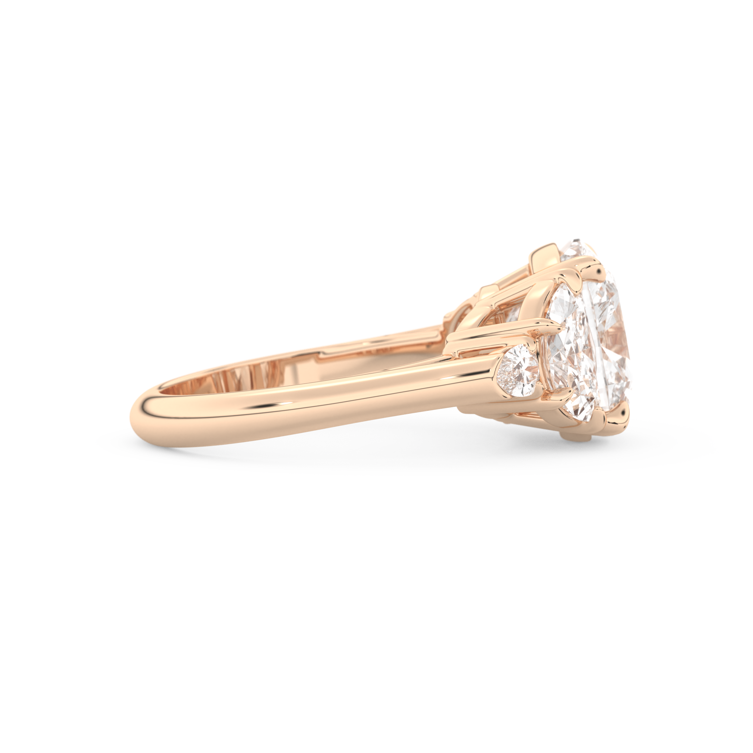 Ciara – Inspired 4.25 Carat Cushion Cut Five Stones Moissanite 14