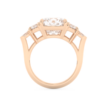Ciara – Inspired 4.25 Carat Cushion Cut Five Stones Moissanite 17