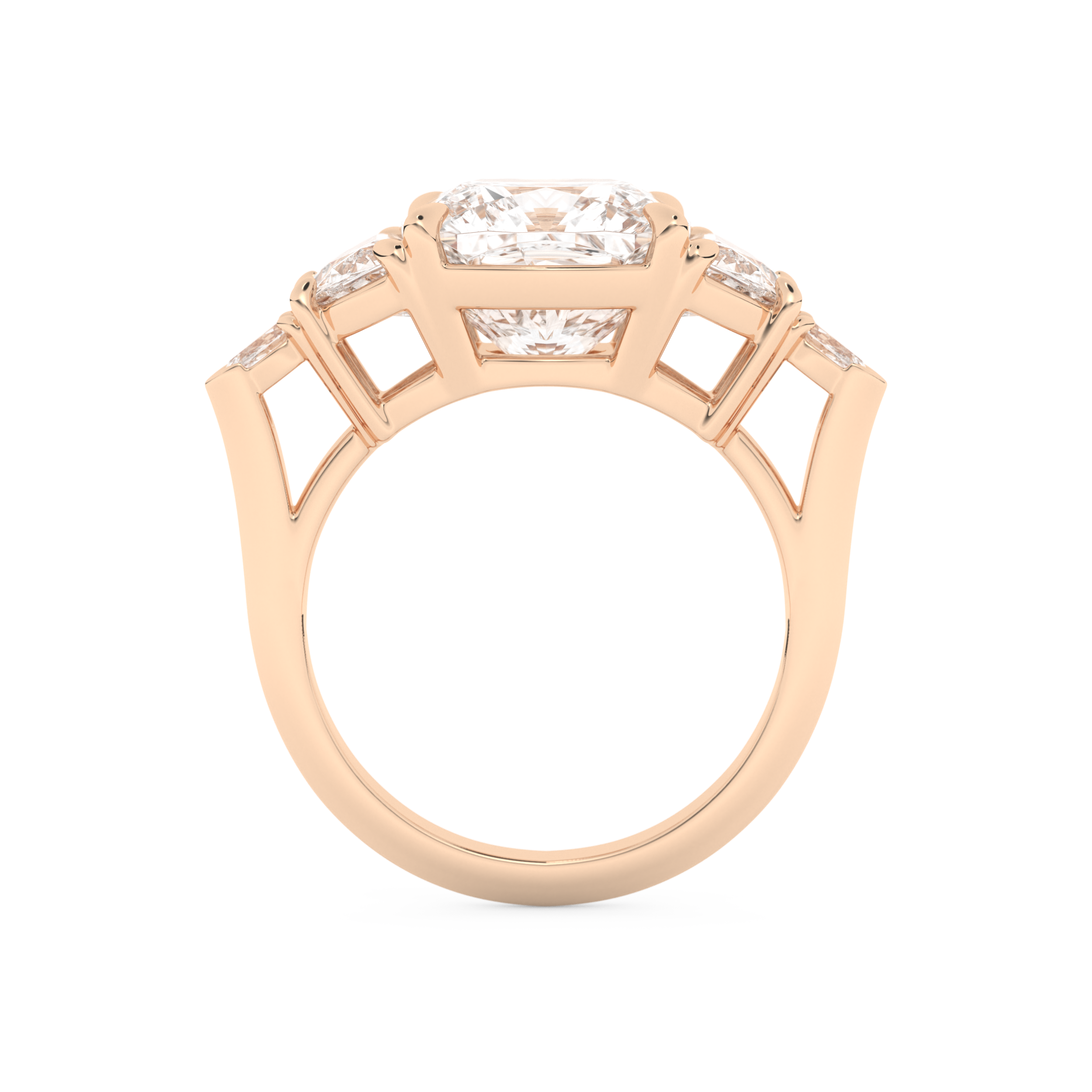 Ciara – Inspired 4.25 Carat Cushion Cut Five Stones Moissanite 17