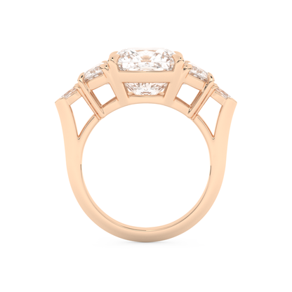 Ciara – Inspired 4.25 Carat Cushion Cut Five Stones Moissanite