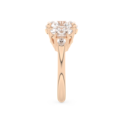 Ciara – Inspired 4.25 Carat Cushion Cut Five Stones Moissanite