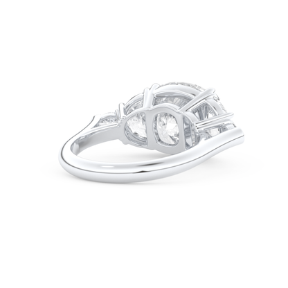Ciara – Inspired 4.25 Carat Cushion Cut Five Stones Moissanite