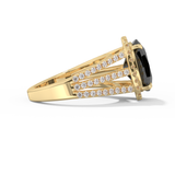 Gabbriette Bechtel – Inspired 3.70 Carat Cushion Cut Halo & Split Shank Moissanite