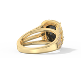 Gabbriette Bechtel – Inspired 3.70 Carat Cushion Cut Halo & Split Shank Moissanite