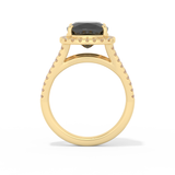 Gabbriette Bechtel – Inspired 3.70 Carat Cushion Cut Halo & Split Shank Moissanite