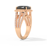 Gabbriette Bechtel – Inspired 3.70 Carat Cushion Cut Halo & Split Shank Moissanite
