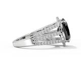 Gabbriette Bechtel – Inspired 3.70 Carat Cushion Cut Halo & Split Shank Moissanite