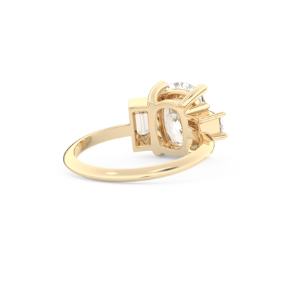 Kaley Cuoco – Inspired 2.0 Carat Cushion Cut Three Stones Moissanite