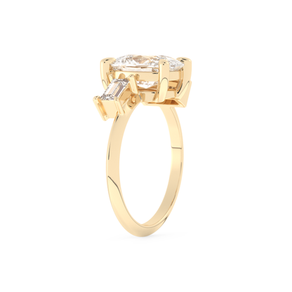 Kaley Cuoco – Inspired 2.0 Carat Cushion Cut Three Stones Moissanite