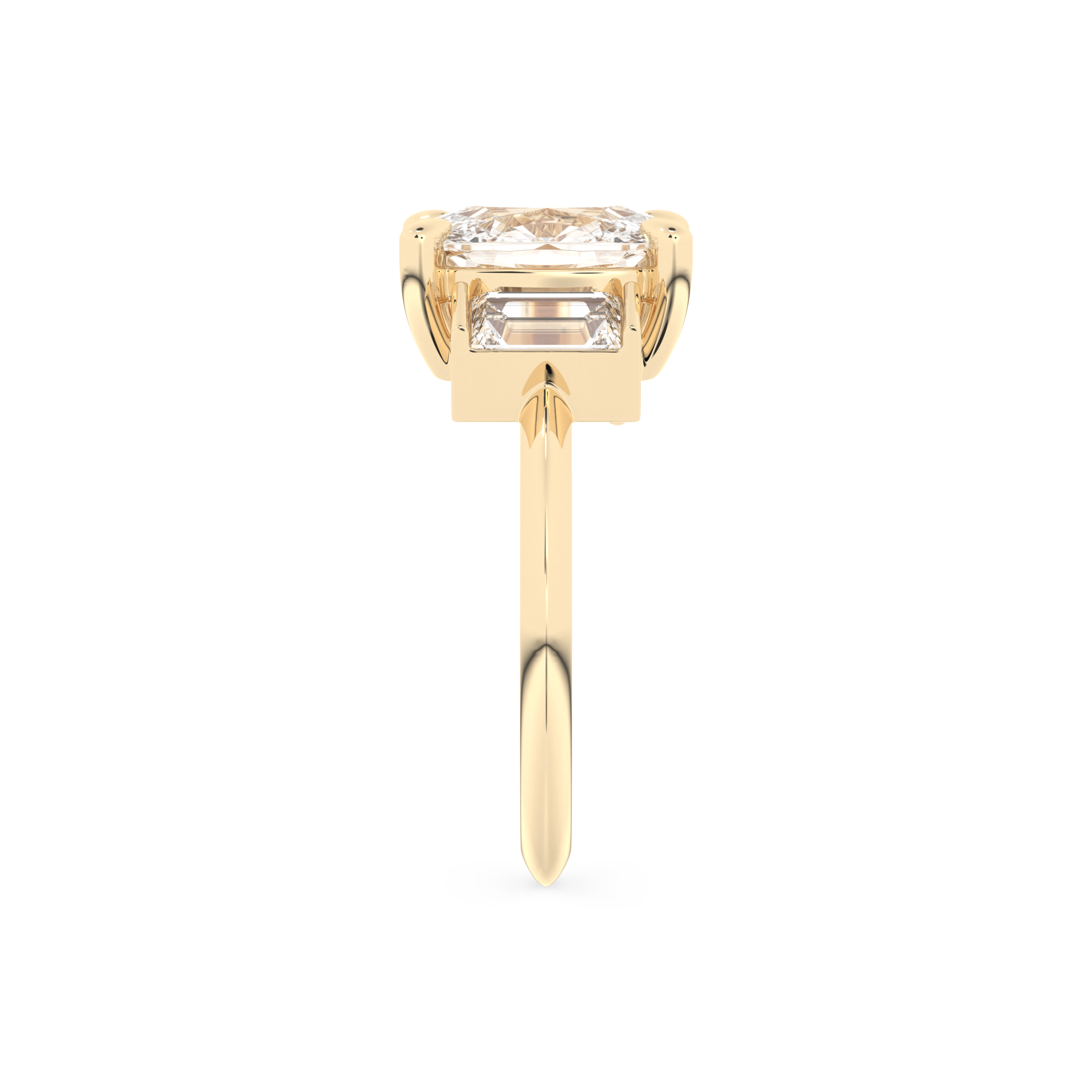 Kaley Cuoco – Inspired 2.0 Carat Cushion Cut Three Stones Moissanite 12