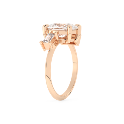 Kaley Cuoco – Inspired 2.0 Carat Cushion Cut Three Stones Moissanite
