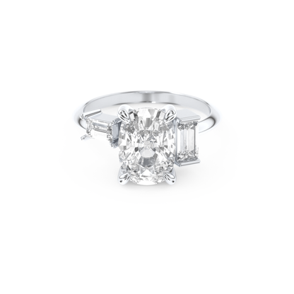 Kaley Cuoco – Inspired 2.0 Carat Cushion Cut Three Stones Moissanite