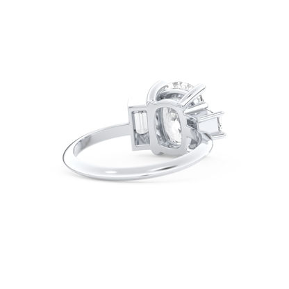Kaley Cuoco – Inspired 2.0 Carat Cushion Cut Three Stones Moissanite